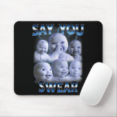 Say You Swear Ai Niche Baby Holding Back Laugh Gen Mousepad (Mit Mouse)
