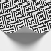 Sayagata fett japan traditionelles Muster schwarze Geschenkpapier (Ecke)