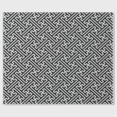 Sayagata fett japan traditionelles Muster weiß Lin Geschenkpapier (Flach)