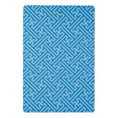 Sayagata Muster, Japanisch, Blau und Baby Blue Mini Klemmbrett (Rückseite)