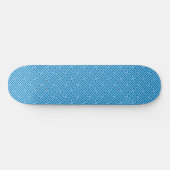 Sayagata Muster, Japanisch, Blau und Baby Blue Skateboard (Horizontal)