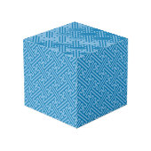 Sayagata Muster, Japanisch, Blau und Baby Blue Würfel (Rückseite Schrägansicht)