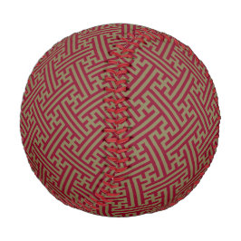 Sayagata Muster, Japanisch, Burgund und Gold Baseball