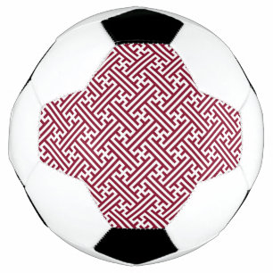 Sayagata Muster, Japanisch, Burgund und Weiß Fußball