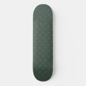 Sayagata Muster, Japanisch, Gold und Navy Blue Skateboard (Vorderseite)