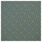 Sayagata Muster, Japanisch, Gold und Navy Blue Stoff (Muster)