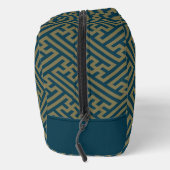 Sayagata Muster, Japanisch, Gold und Navy Blue Waschbeutel (Rechts)