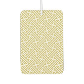 Sayagata Muster, Japanisch, Gold und Weiß Autolufterfrischer (Vorderseite)