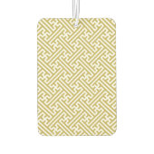 Sayagata Muster, Japanisch, Gold und Weiß Autolufterfrischer (Rückseite)