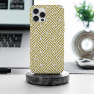 Sayagata Muster, Japanisch, Gold und Weiß iPhone 15 Pro Max Hülle