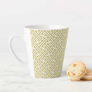 Sayagata Muster, Japanisch, Gold und Weiß Milchtasse