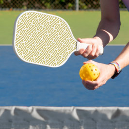 Sayagata Muster, Japanisch, Gold und Weiß Pickleball Schläger