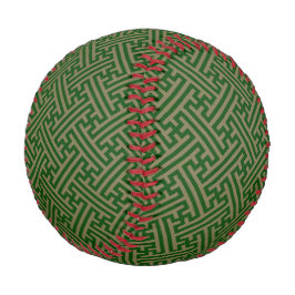 Sayagata-Muster, Japanisch, Grün und Gold Baseball