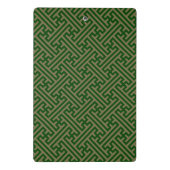 Sayagata-Muster, Japanisch, Grün und Gold Mini Klemmbrett (Rückseite)