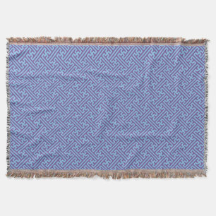 Sayagata-Muster, japanisch, Lila und blau Decke