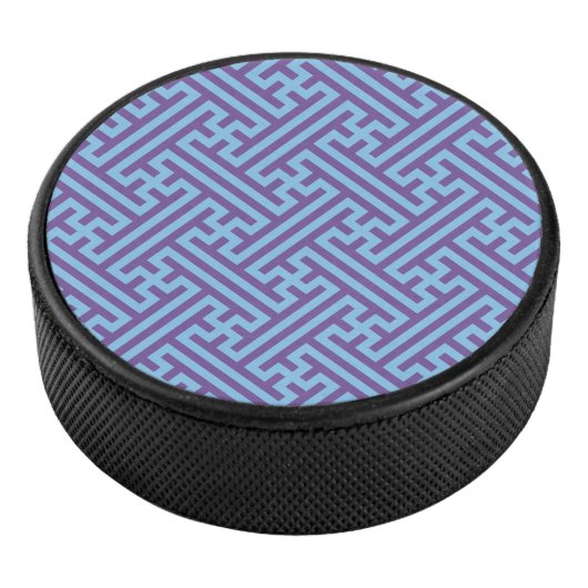 Sayagata-Muster, japanisch, Lila und blau Eishockey Puck (3/4)