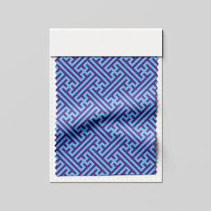 Sayagata-Muster, japanisch, Lila und blau Stoff