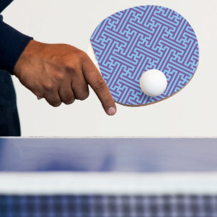 Sayagata-Muster, Japanisch, Lila und Blau Tischtennis Schläger