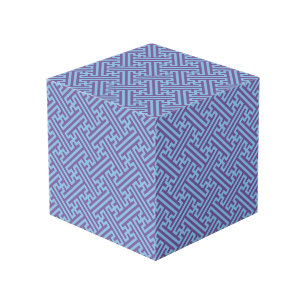Sayagata-Muster, japanisch, Lila und blau Würfel
