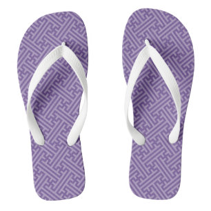 Sayagata-Muster, Japanisch, Lila und Rosa Badesandalen