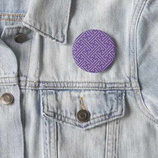 Sayagata-Muster, japanisch, Lila und rosa Button (Beispiel)