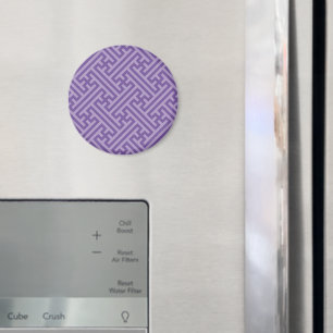 Sayagata-Muster, japanisch, Lila und rosa Magnet