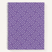 Sayagata-Muster, japanisch, Lila und rosa Notizblock (Vorderseite)