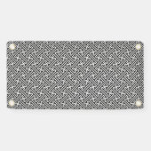 Sayagata-Muster, Japanisch, Schwarz und Weiß Banner (Horizontal)