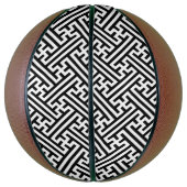 Sayagata-Muster, Japanisch, Schwarz und Weiß Basketball (Vertikal)