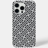 Sayagata-Muster, Japanisch, Schwarz und Weiß Case-Mate iPhone Hülle (Rückseite)
