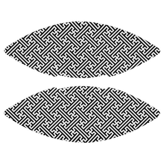 Sayagata-Muster, Japanisch, Schwarz und Weiß Football (Paneele)