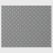 Sayagata-Muster, Japanisch, Schwarz und Weiß Geschenkpapier (Flach)