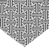 Sayagata-Muster, Japanisch, Schwarz und Weiß Kurzer Tischläufer (Ecke)