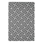 Sayagata-Muster, Japanisch, Schwarz und Weiß Mini Klemmbrett (Rückseite)