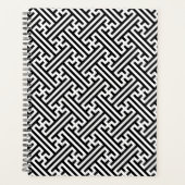 Sayagata-Muster, Japanisch, Schwarz und Weiß Planer (Vorderseite)