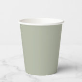 Saybrook Sage Solid Color Pappbecher (Rückseite)