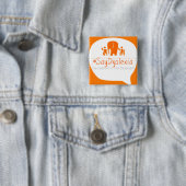 #SayDyslexia 2" quadratischer Knopf Button (Beispiel)