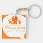 #SayDyslexia Schlüsselanhänger (Rückseite)