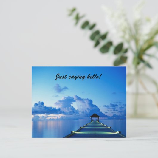 Saying hello! postkarte (Stehend Vorderseite)