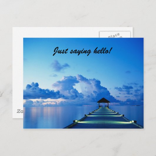 Saying hello! postkarte (Vorne/Hinten)