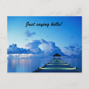Saying hello! postkarte