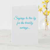 "Sayings for the terribly average" (Any) Joke Karte (Gelbe Blume)