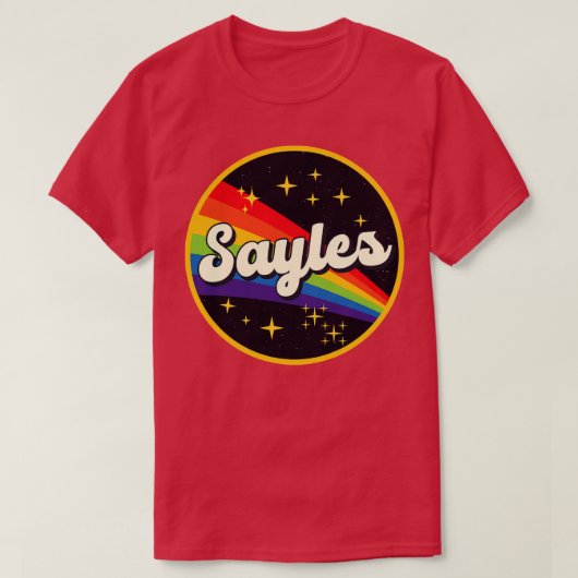 Sayles Rainbow In Space Vintag Style T-Shirt (Design vorne)
