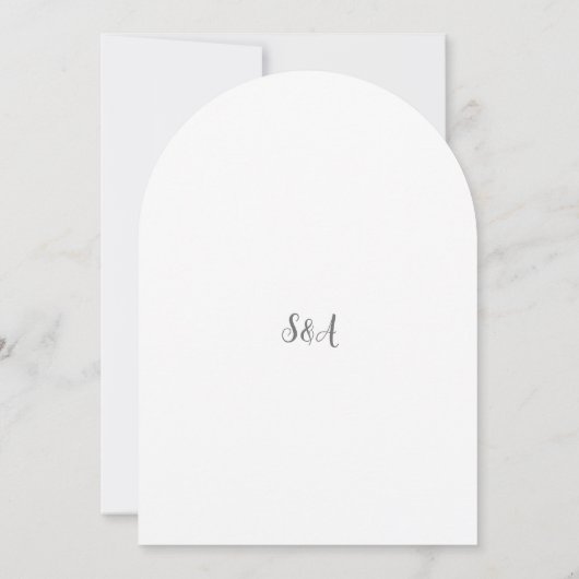 Saylor Modern Wedding Einladung (Rückseite)