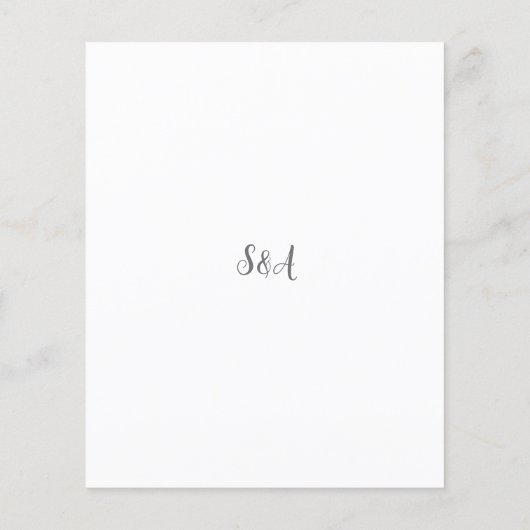 Saylor Modern Wedding rettet das Datum (Rückseite)