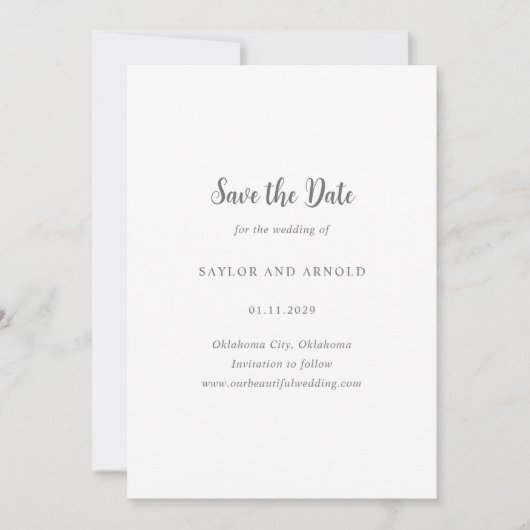 Saylor Modern Wedding Save The Date (Vorderseite)