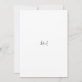 Saylor Modern Wedding Save The Date (Rückseite)