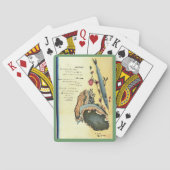 Sayori & Awabi (Halfbeak, Abalone) Hiroshige Fisch Spielkarten (Rückseite)