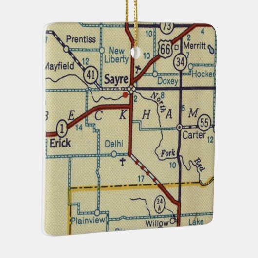 Sayre Oklahoma Keramikornament (Rechts)