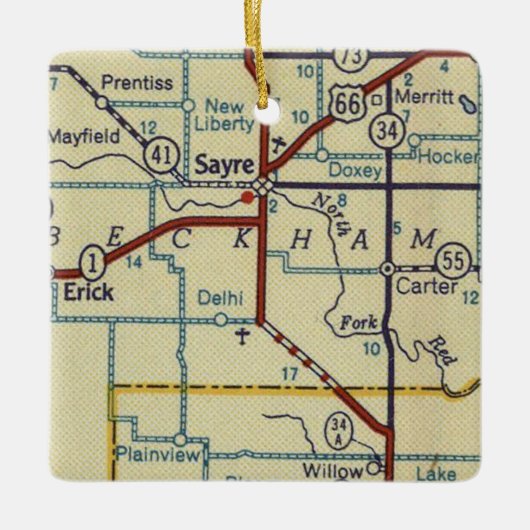 Sayre Oklahoma Keramikornament (Vorderseite)